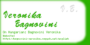 veronika bagnovini business card